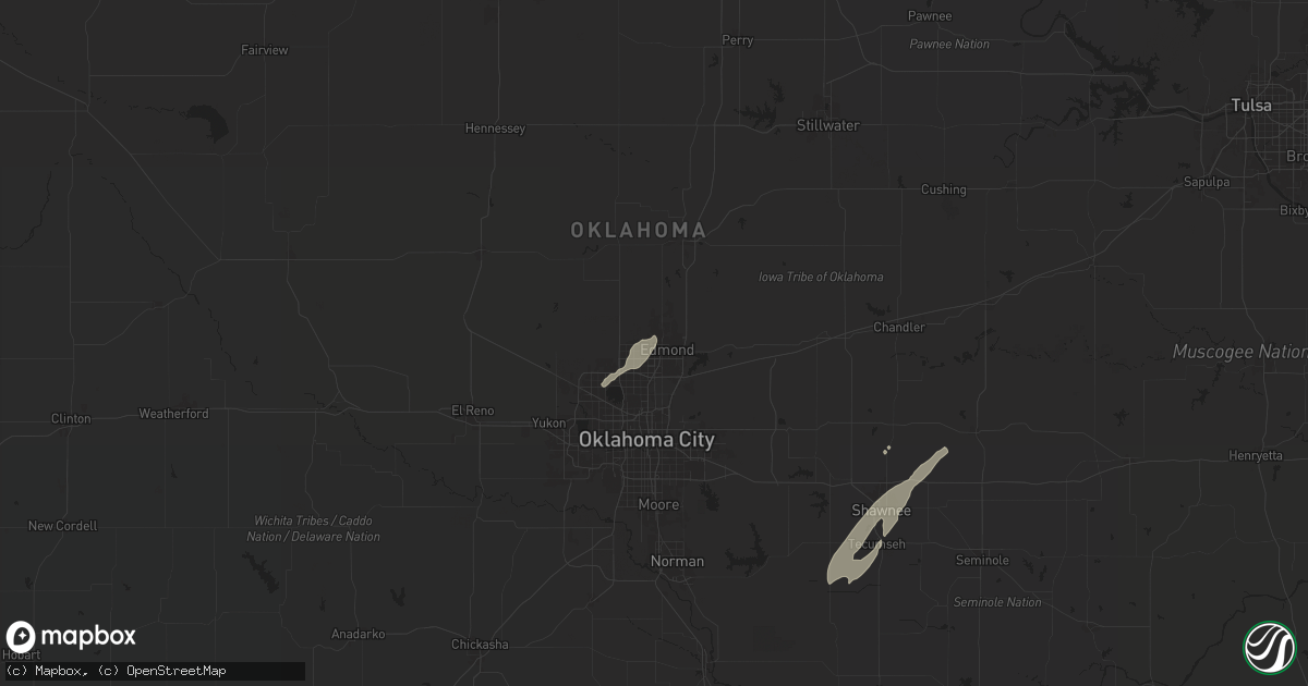 Hail map in Edmond, OK on November 4, 2024