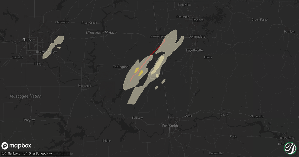 Hail map in Stilwell, OK on November 4, 2024