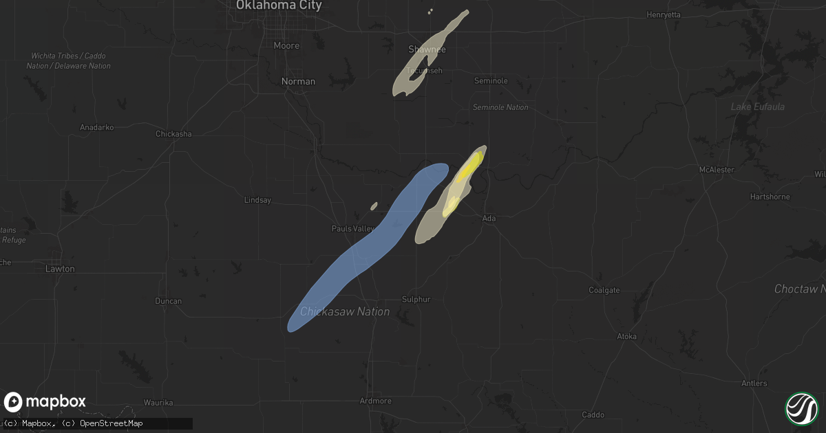 Hail map in Stratford, OK on November 4, 2024