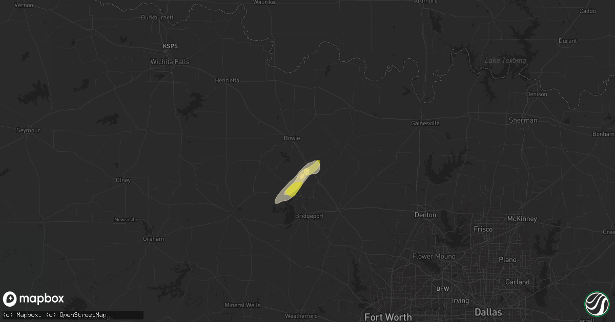 Hail map in Sunset, TX on November 4, 2024