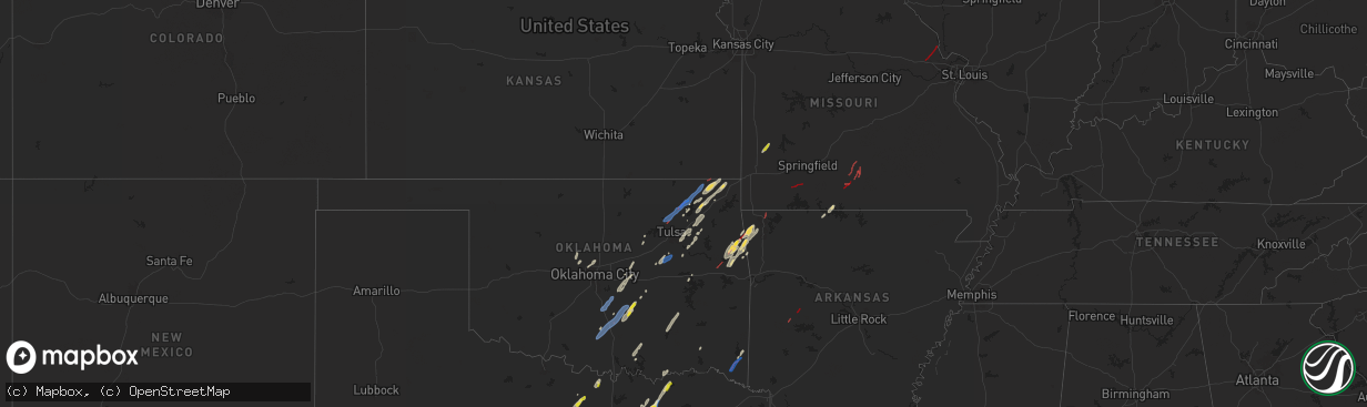 Hail map on November 4, 2024