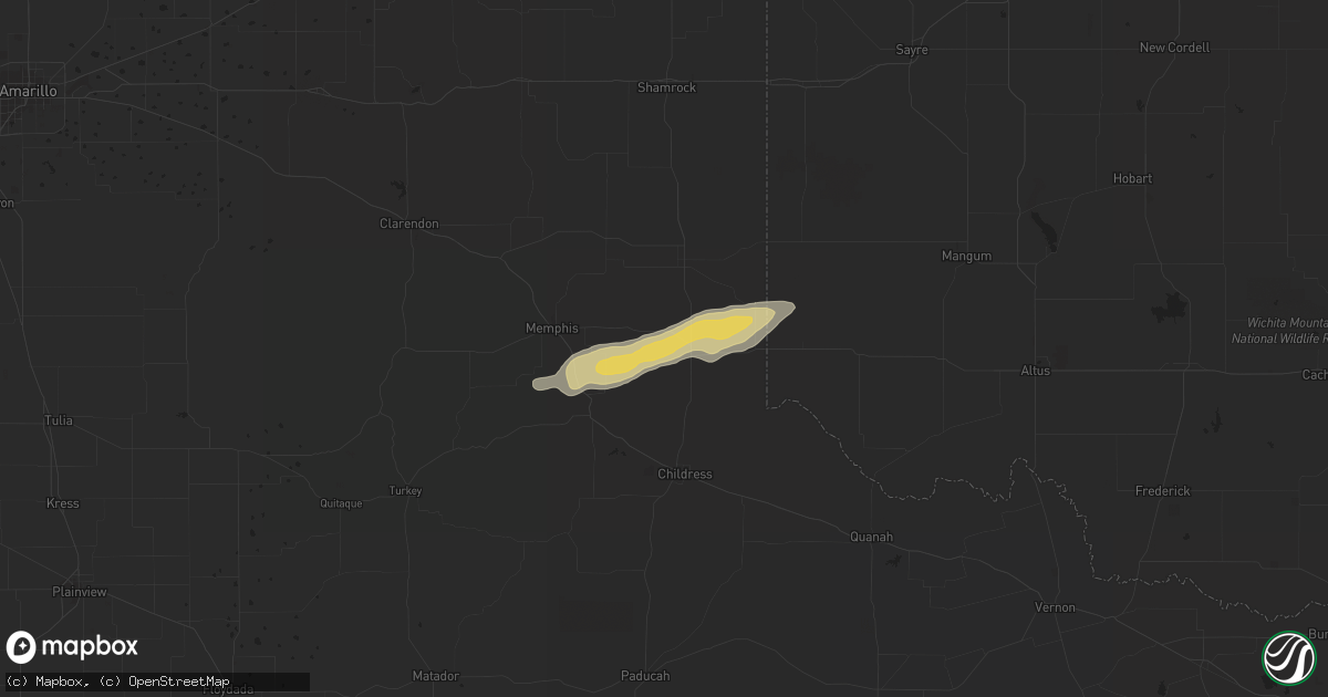 Hail map in Hollis, OK on November 5, 2013