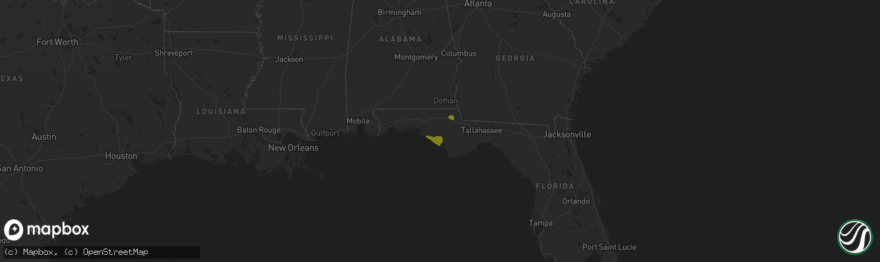 Hail map in Florida on November 5, 2014