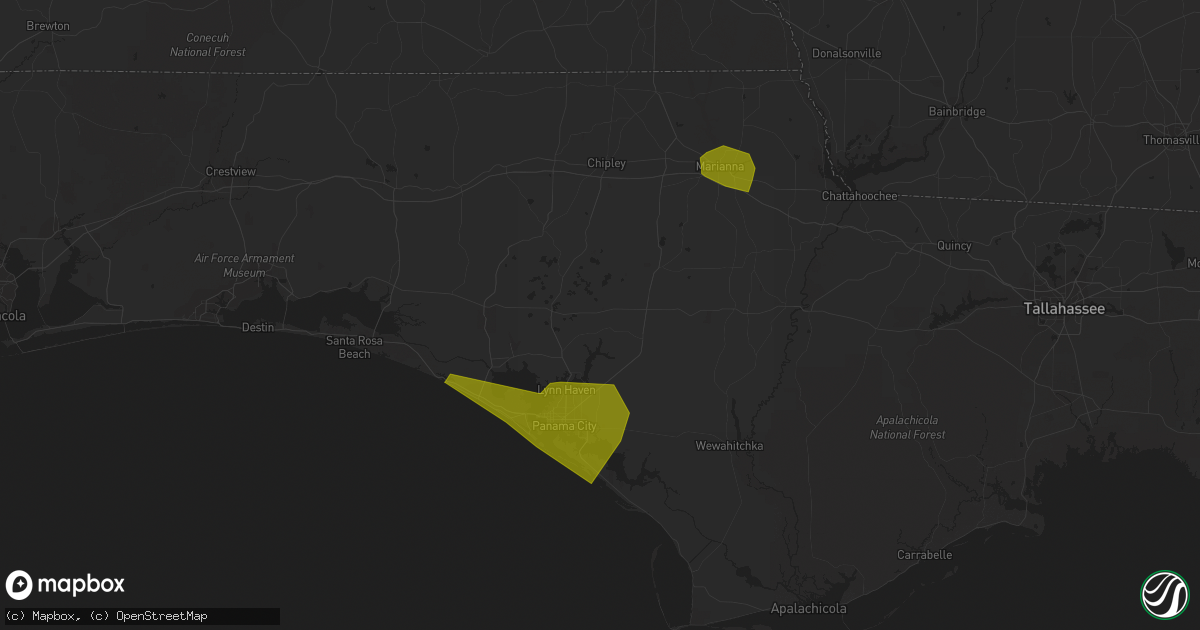Hail map in Panama City, FL on November 5, 2014