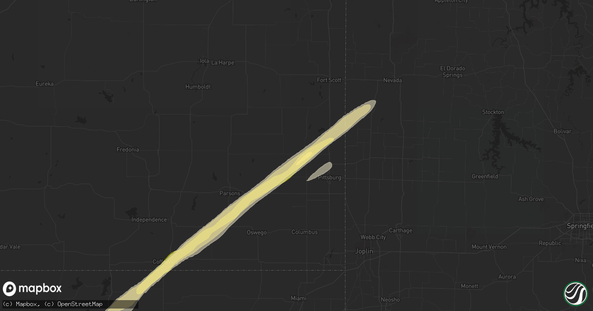 Hail map in Girard, KS on November 5, 2015