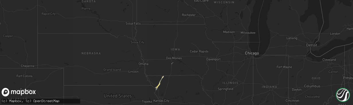 Hail map in Iowa on November 5, 2015