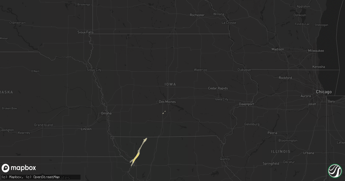 Hail map in Iowa on November 5, 2015