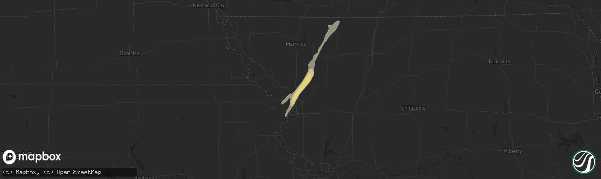 Hail map in Savannah, MO on November 5, 2015