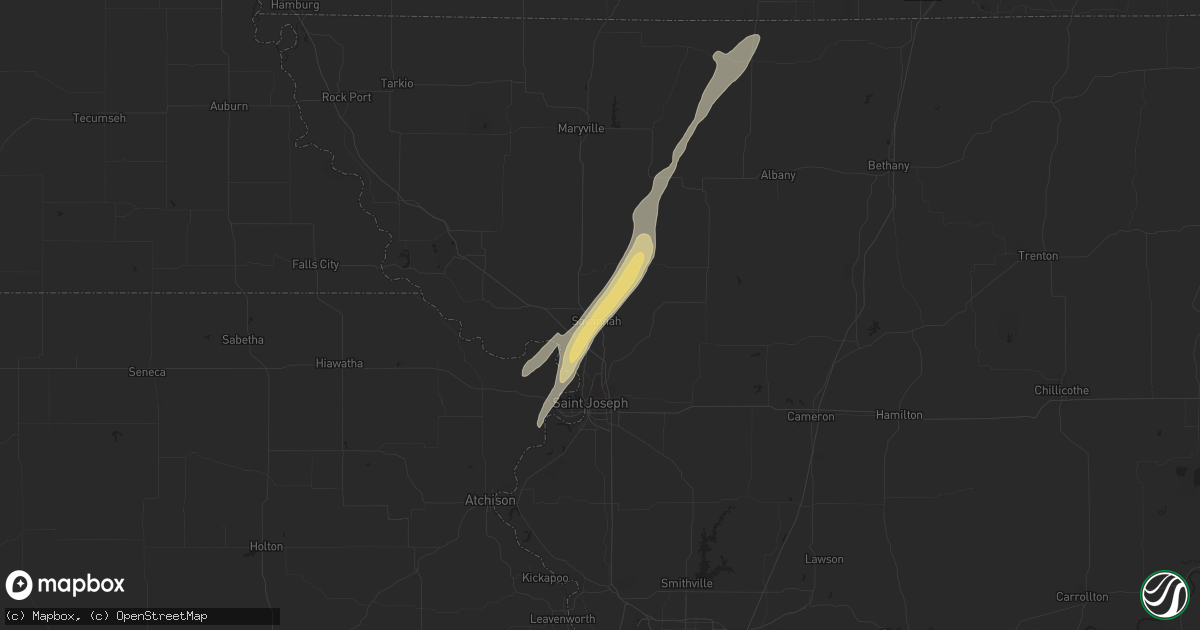 Hail map in Savannah, MO on November 5, 2015