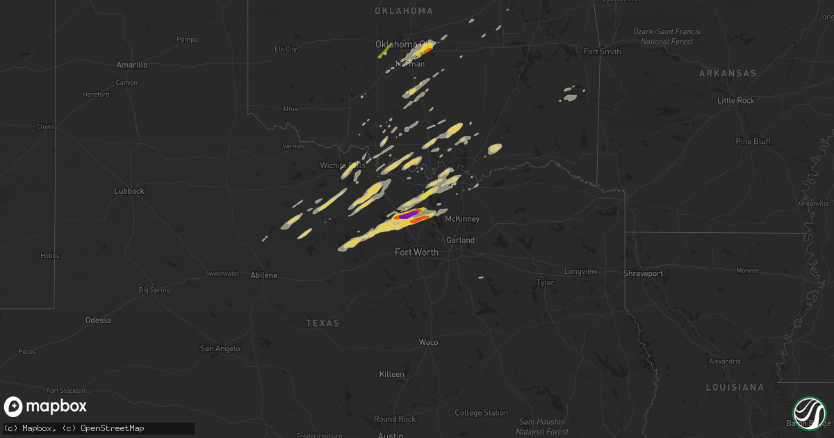 Hail map on November 5, 2015
