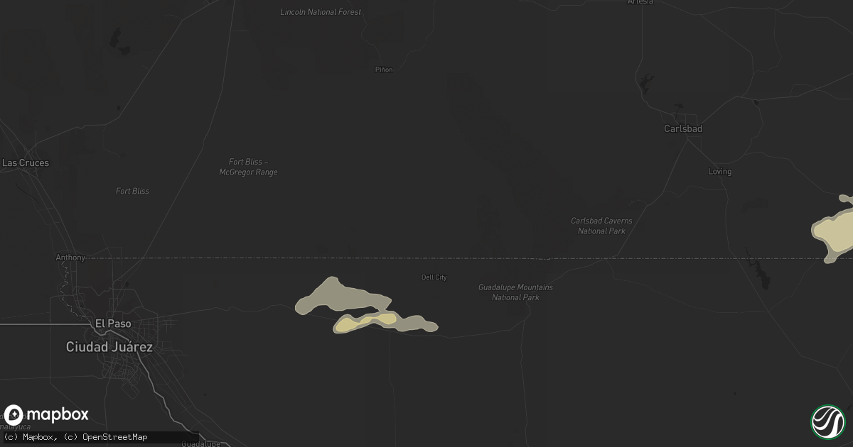 Hail map in Dell City, TX on November 5, 2016