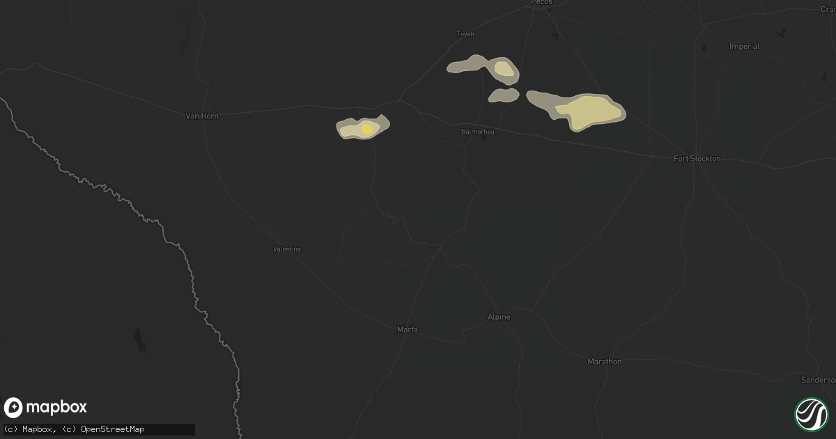Hail map in Fort Davis, TX on November 5, 2016