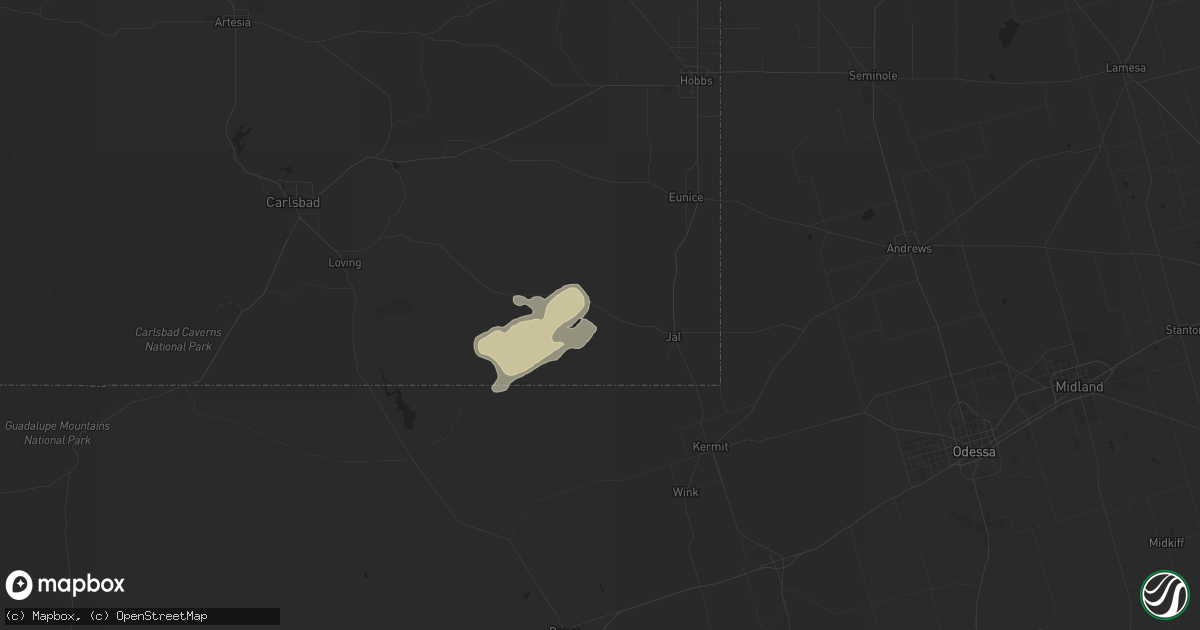 Hail map in Jal, NM on November 5, 2016