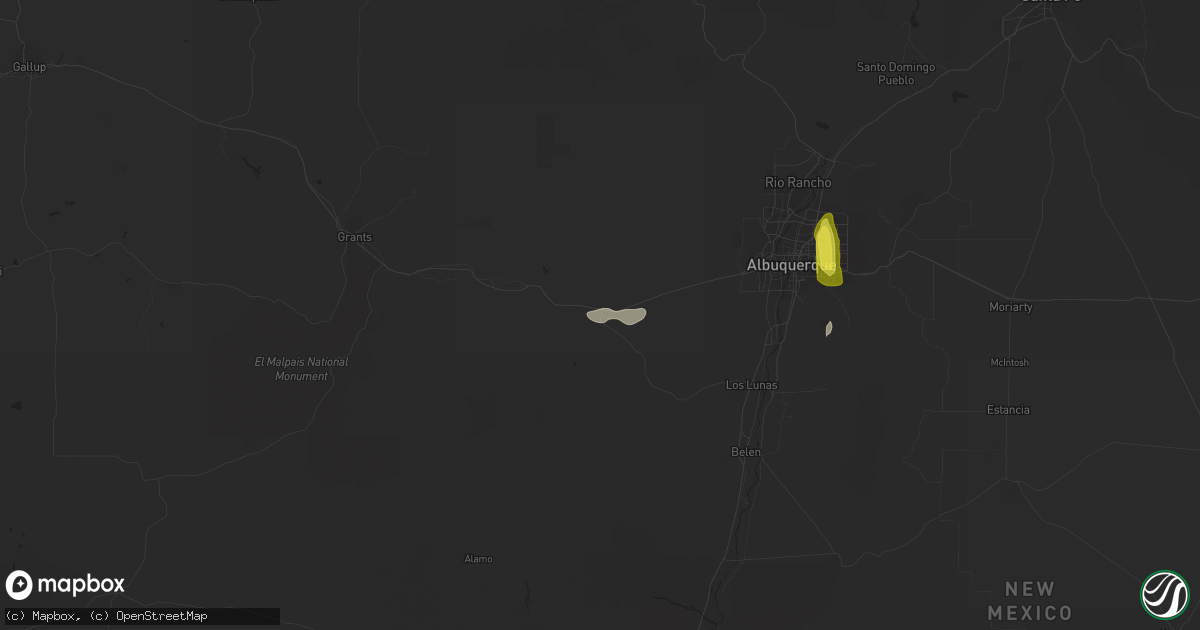 Hail map in Laguna, NM on November 5, 2016