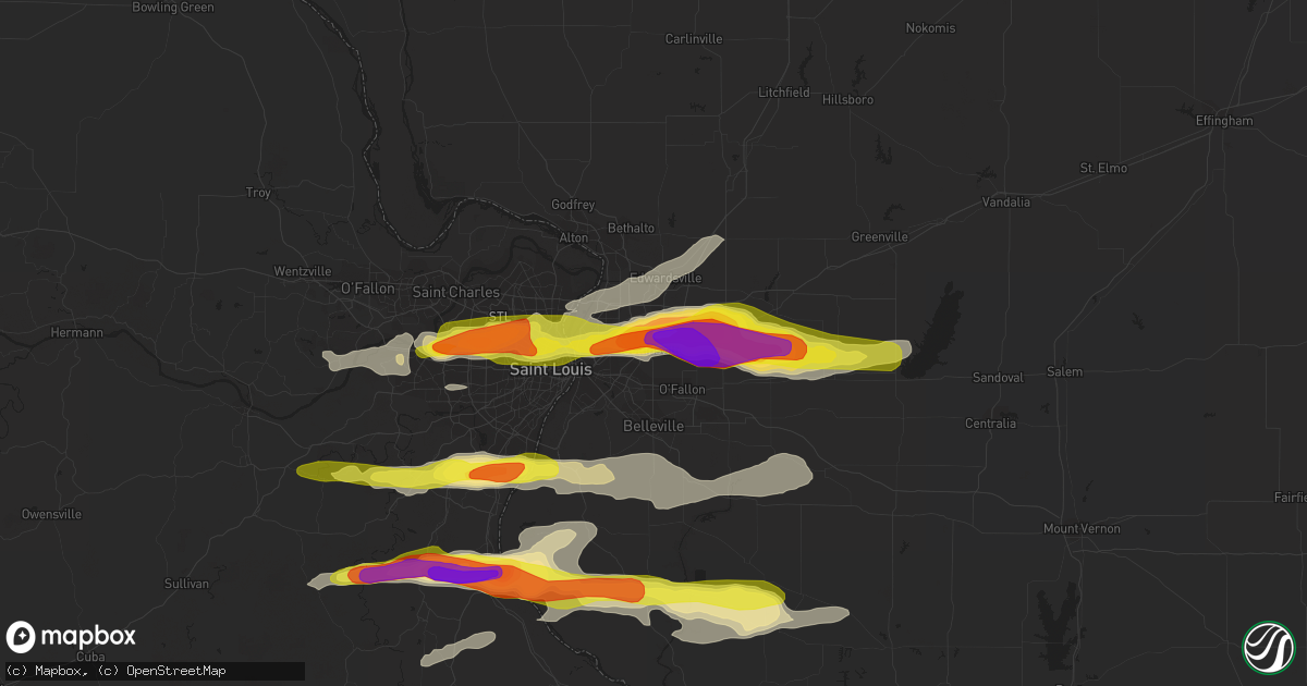 Hail map in Collinsville, IL on November 5, 2017