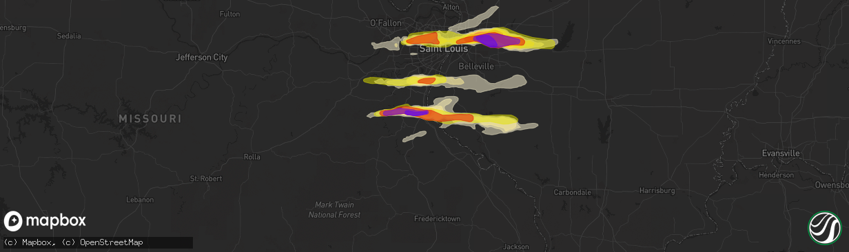 Hail map in Festus, MO on November 5, 2017