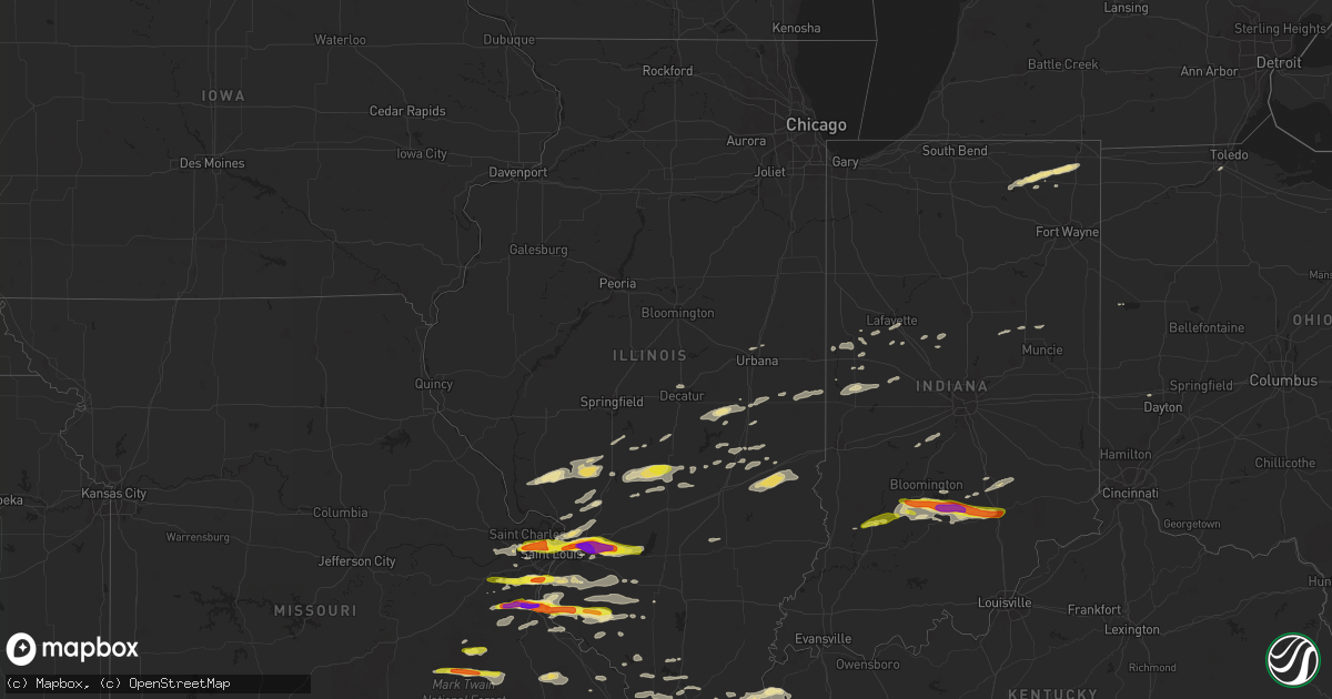 Hail map in Illinois on November 5, 2017