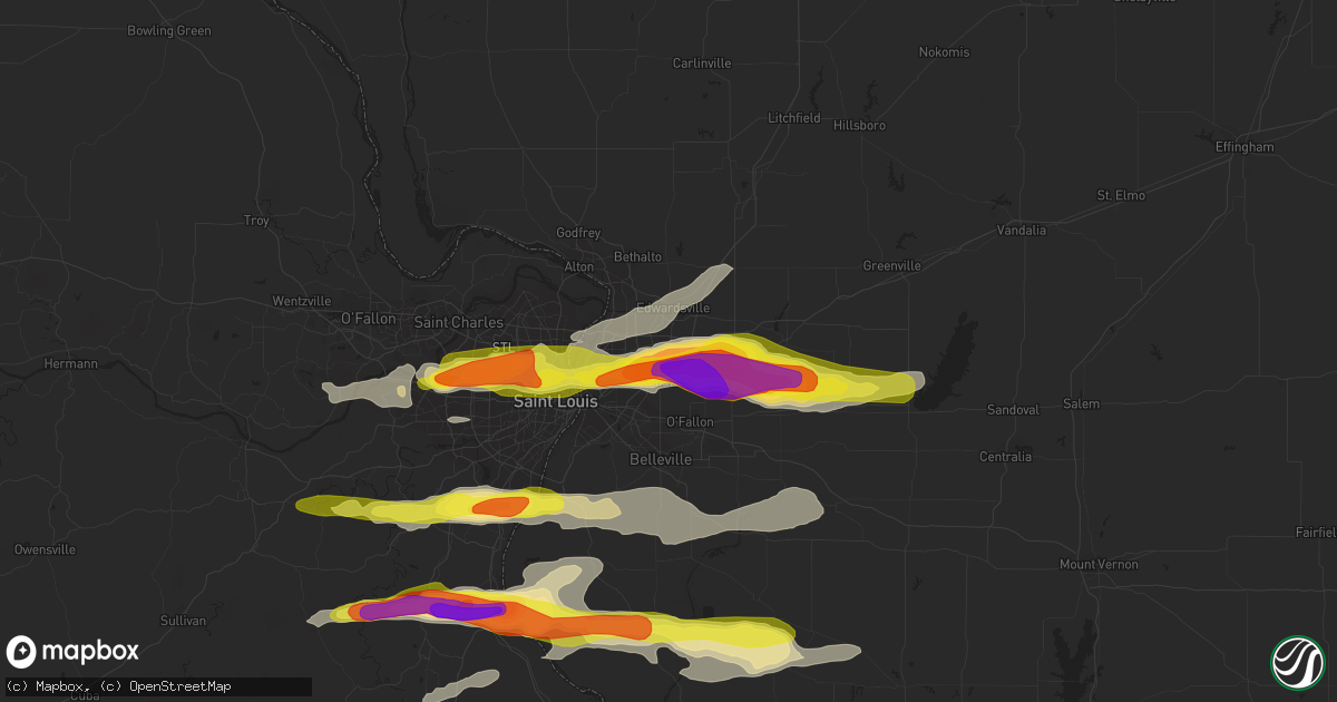 Hail map in Maryville, IL on November 5, 2017