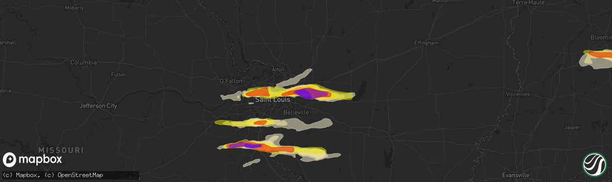 Hail map in Troy, IL on November 5, 2017