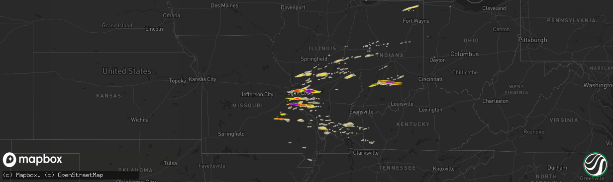 Hail map on November 5, 2017