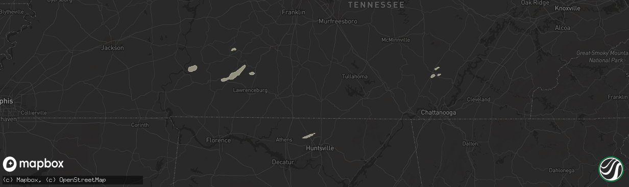 Hail map in Clifton, TN on November 5, 2018