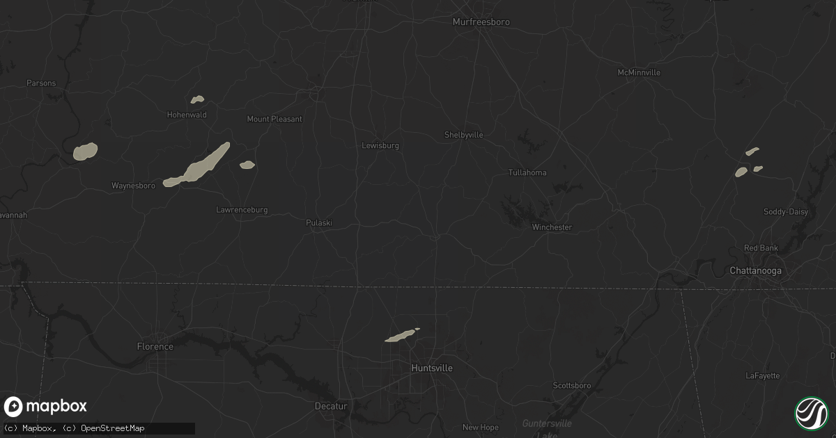 Hail map in Madison, AL on November 5, 2018