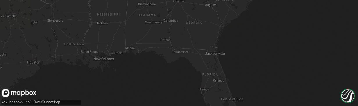 Hail map in Florida on November 5, 2019