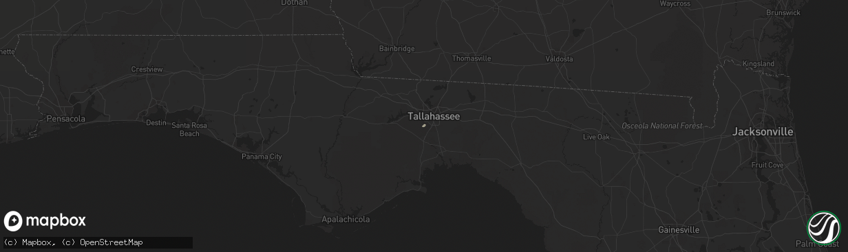 Hail map in Tallahassee, FL on November 5, 2019