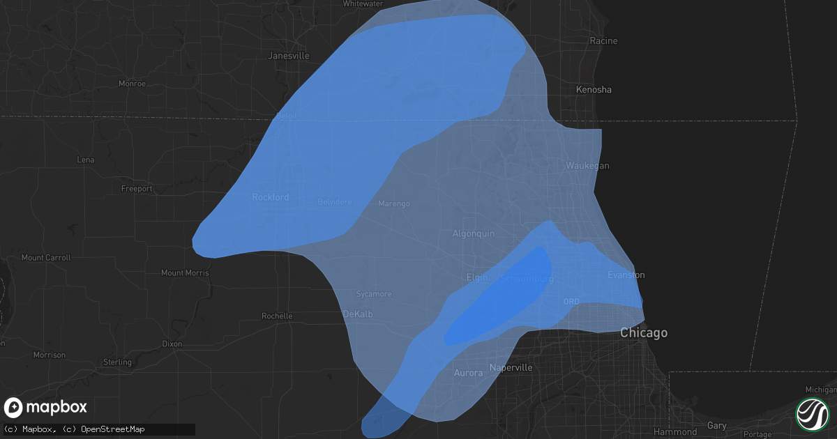 Hail map in Arlington Heights, IL on November 5, 2022