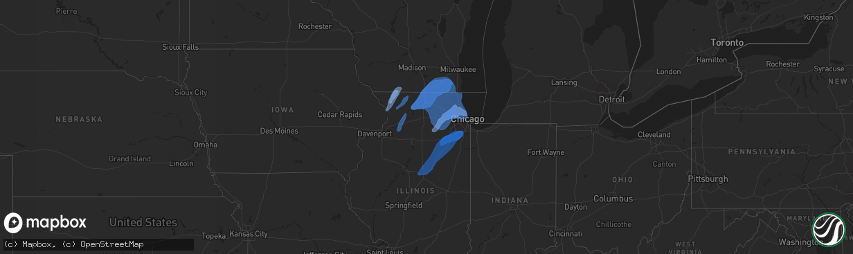 Hail map in Iowa on November 5, 2022