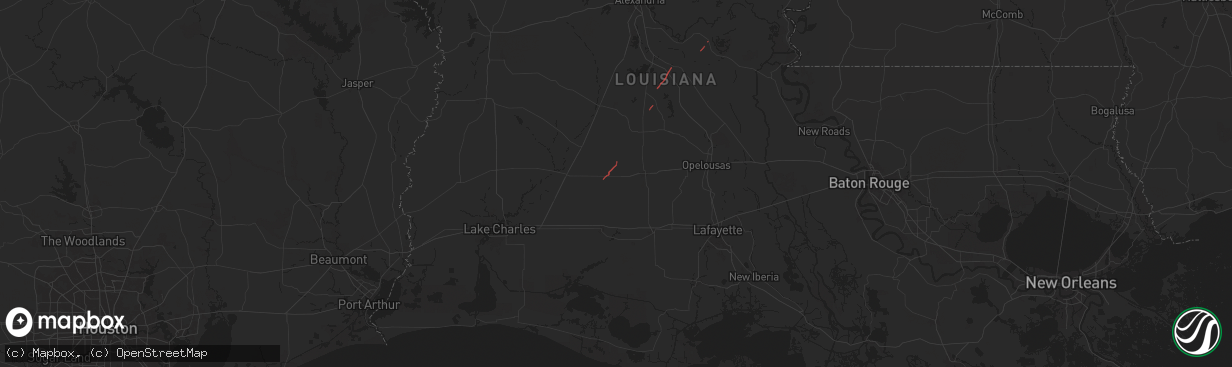 Hail map in Basile, LA on November 5, 2024