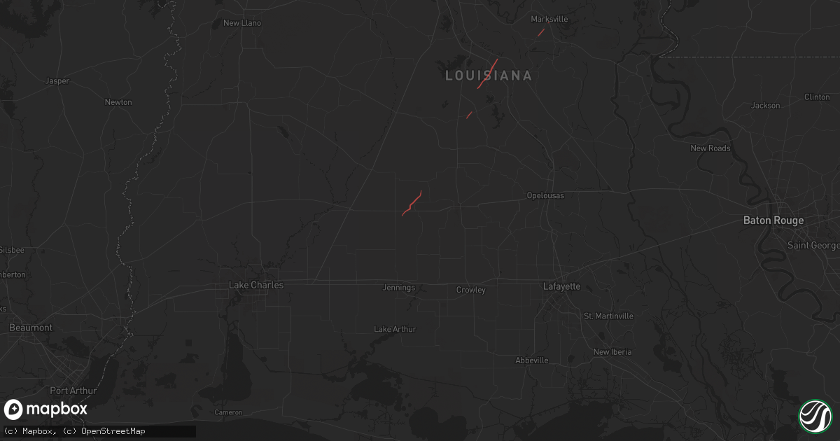 Hail map in Basile, LA on November 5, 2024
