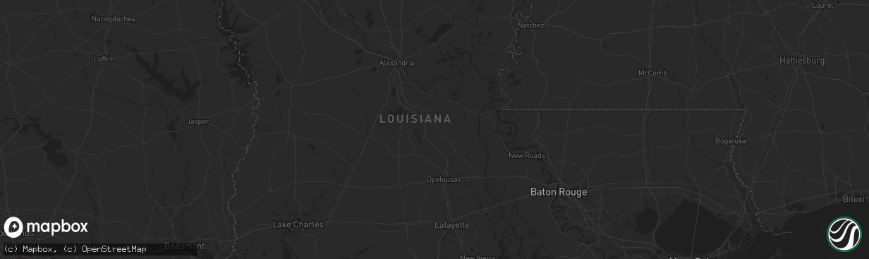 Hail map in Bunkie, LA on November 5, 2024