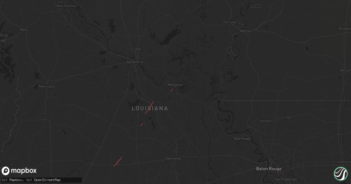 Hail map in Mansura, LA on November 5, 2024