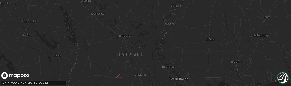 Hail map in Marksville, LA on November 5, 2024