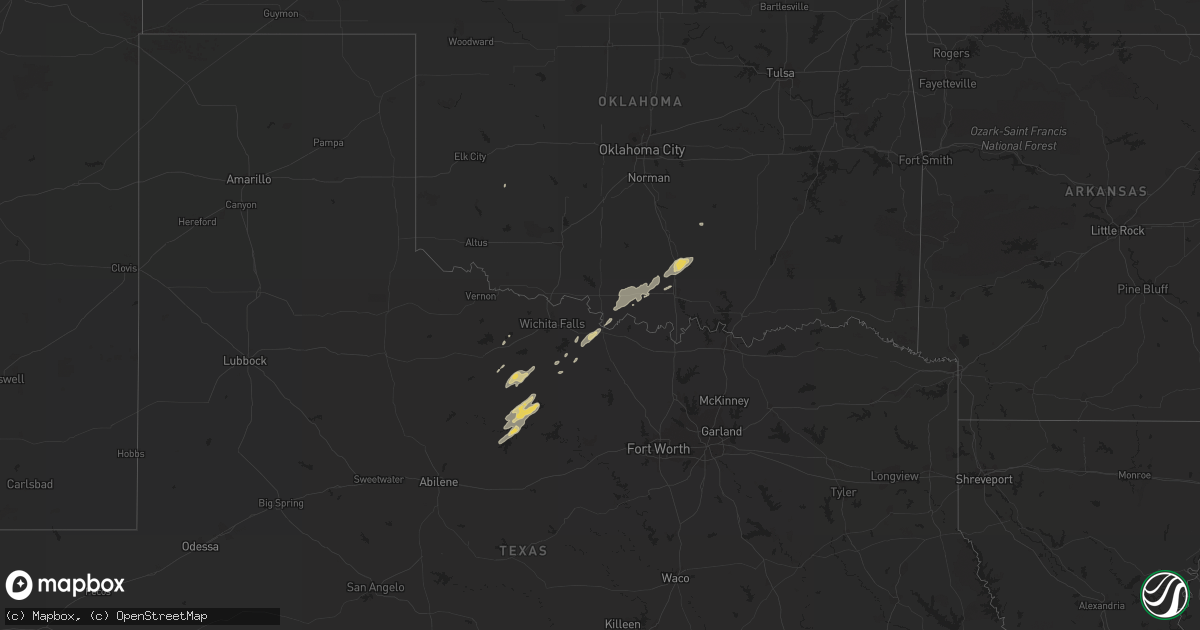 Hail map on November 6, 2011