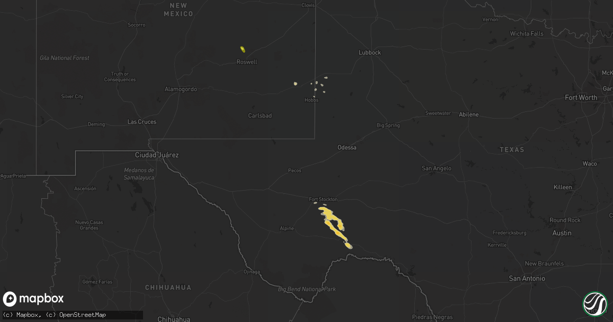 Hail map on November 6, 2016