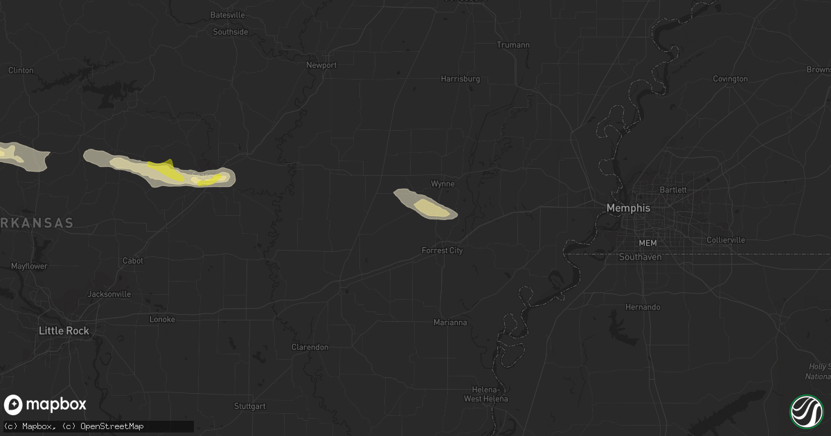 Hail map in Colt, AR on November 6, 2017