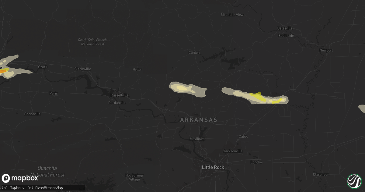 Hail map in Springfield, AR on November 6, 2017