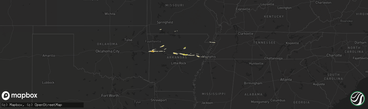 Hail map on November 6, 2017