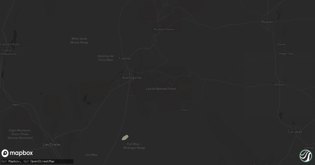 Hail map in Cloudcroft, NM on November 6, 2019
