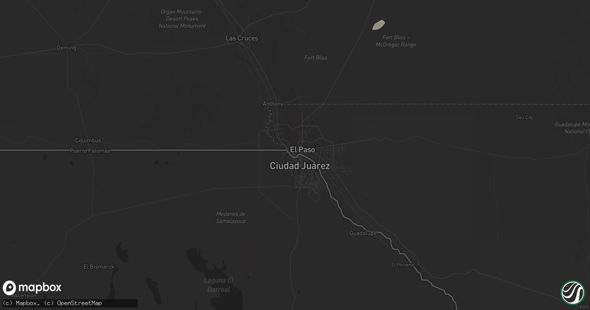 Hail map in El Paso, TX on November 6, 2019