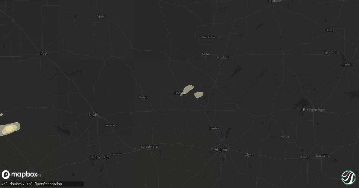 Hail map in Hamlin, TX on November 6, 2019