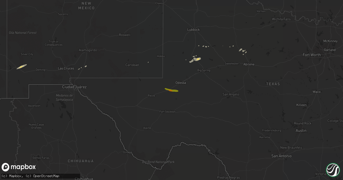 Hail map on November 6, 2019