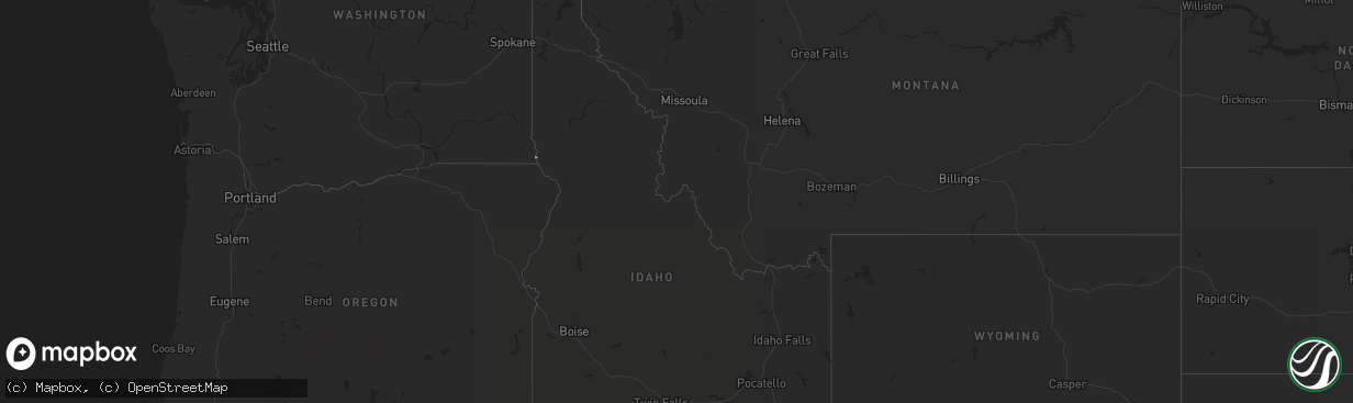 Hail map in Idaho on November 6, 2023