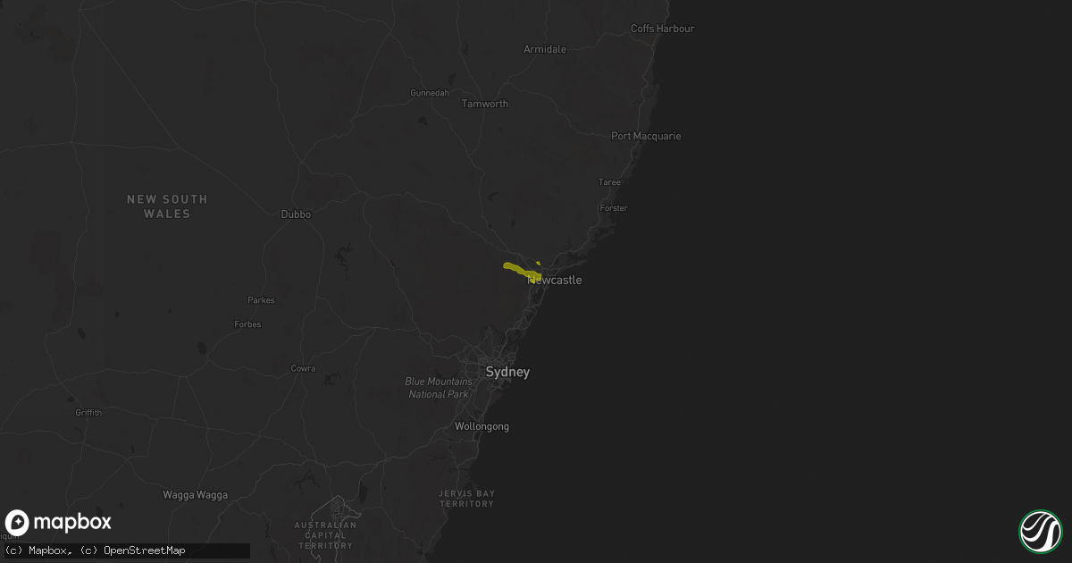 Hail map on November 6, 2024