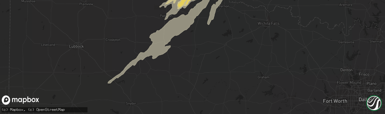 Hail map in Guthrie, OK on November 7, 2011