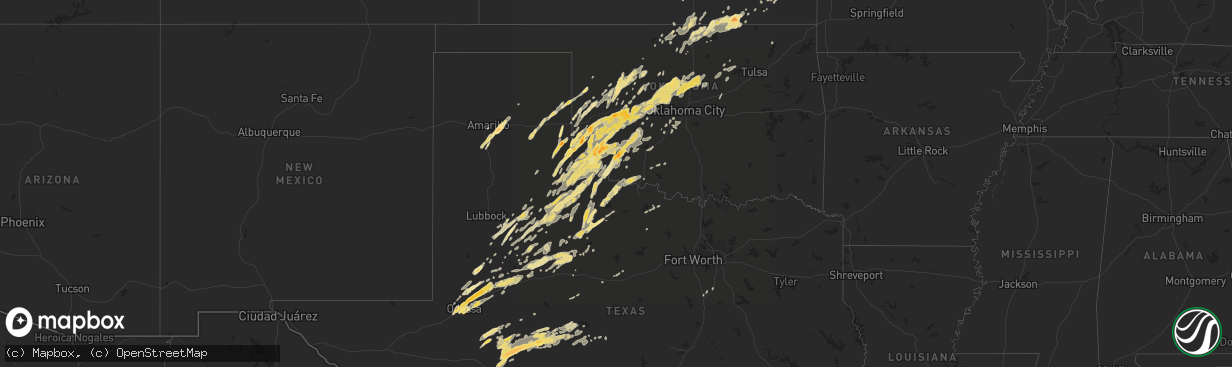 Hail map in Kansas on November 7, 2011