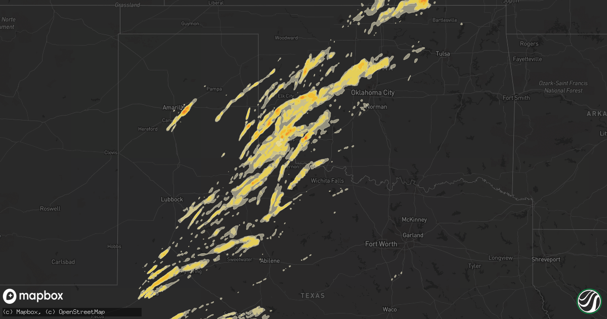 Hail map on November 7, 2011