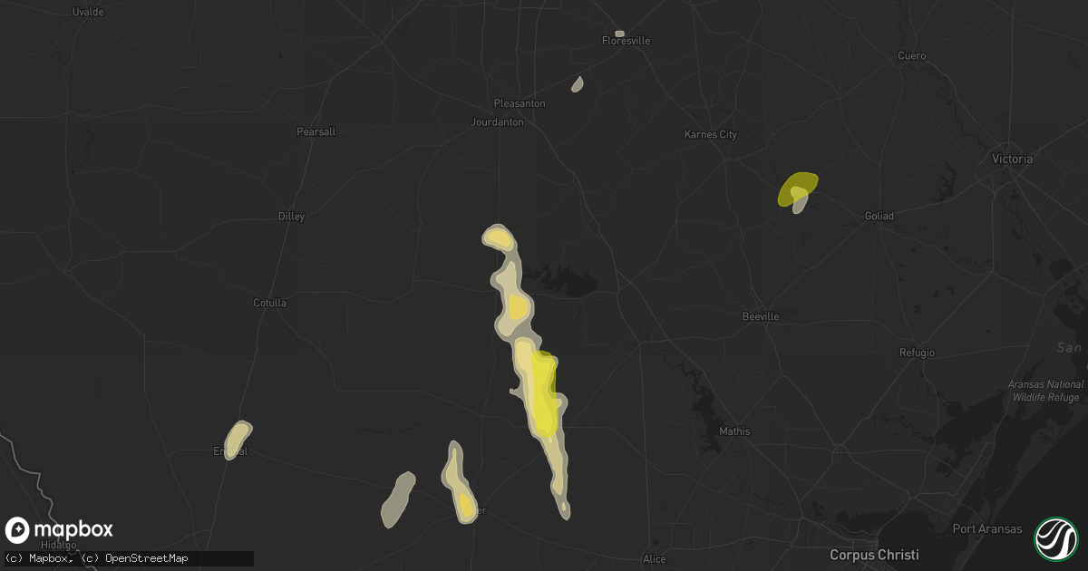 Hail map in Calliham, TX on November 7, 2016